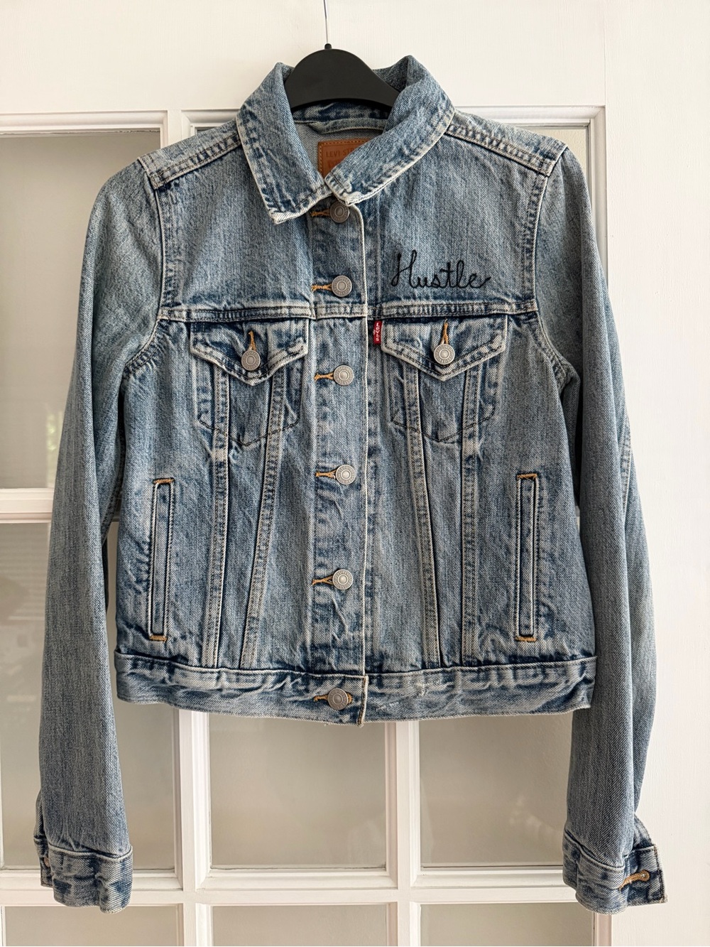 Levi's Women's Light Wash Denim Jacket - Art Embroidery